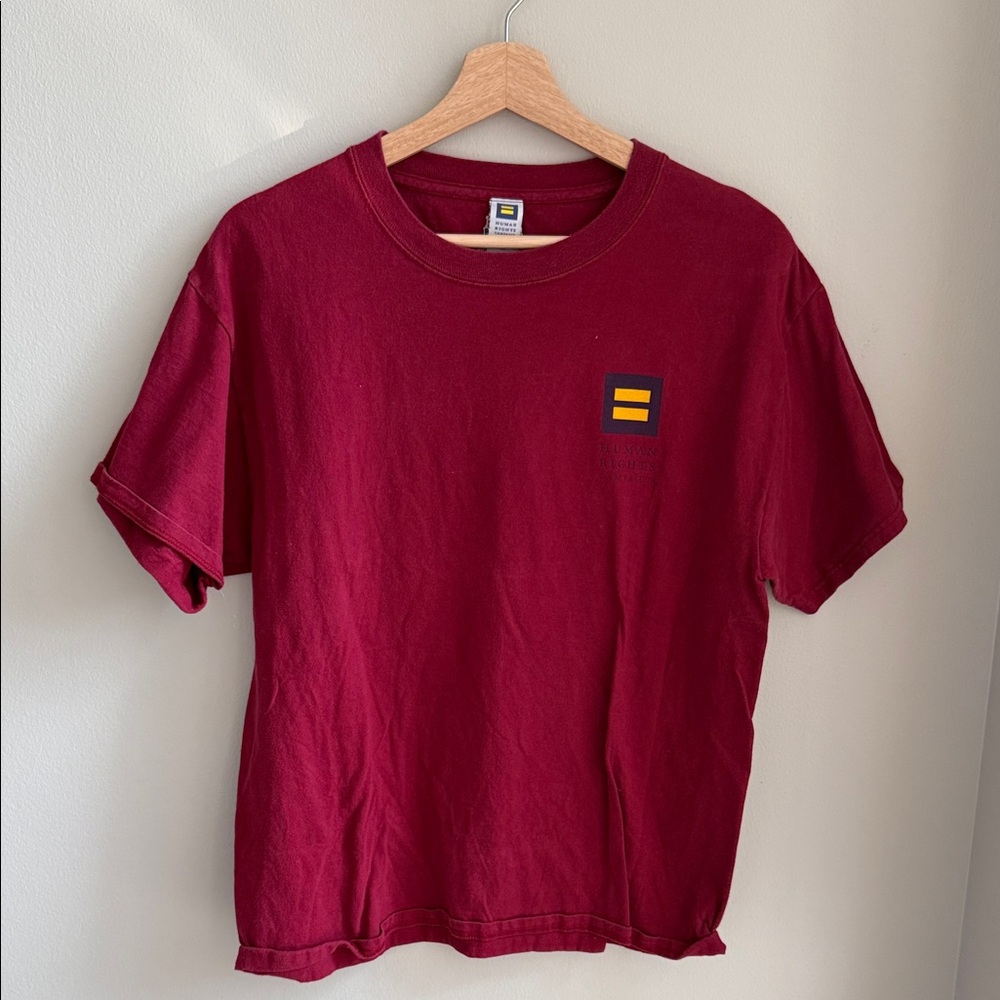Burgundy Short Sleeve Tee with Logo